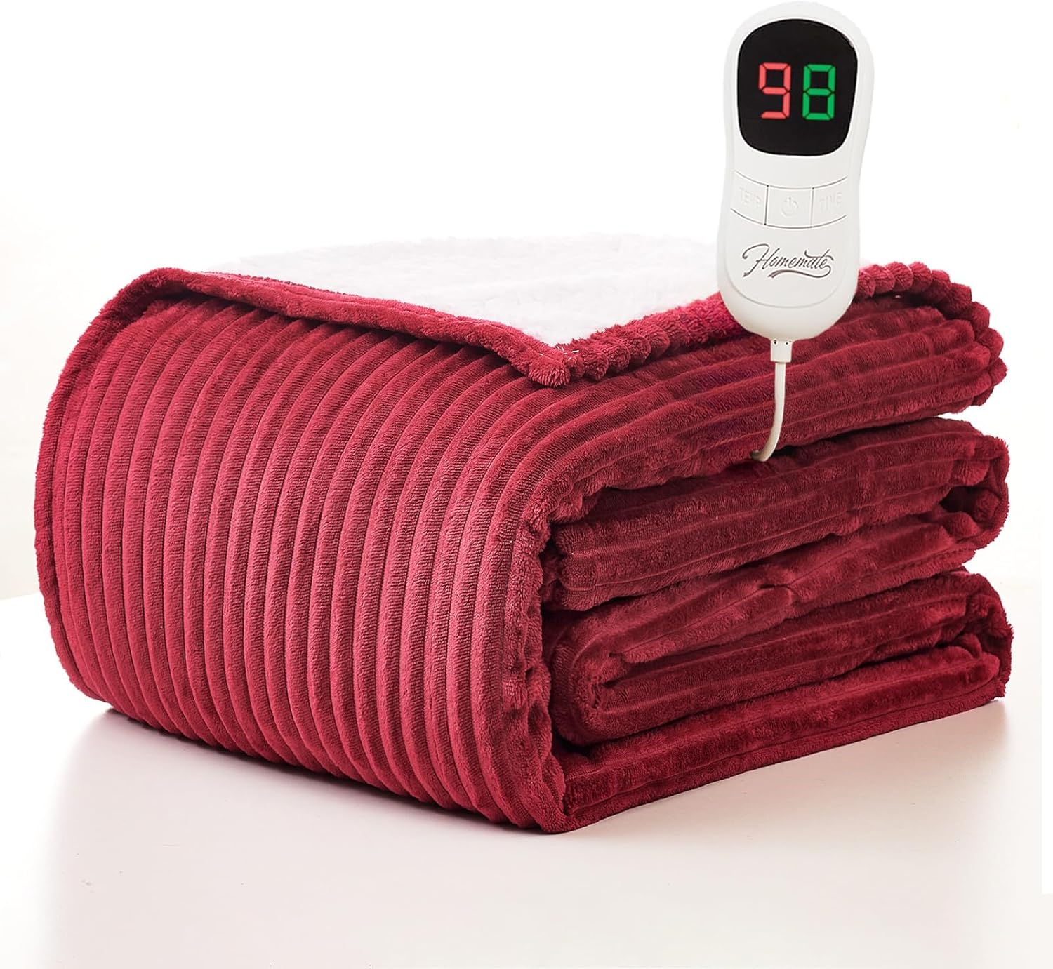 Homemate Striped Heated Blanket