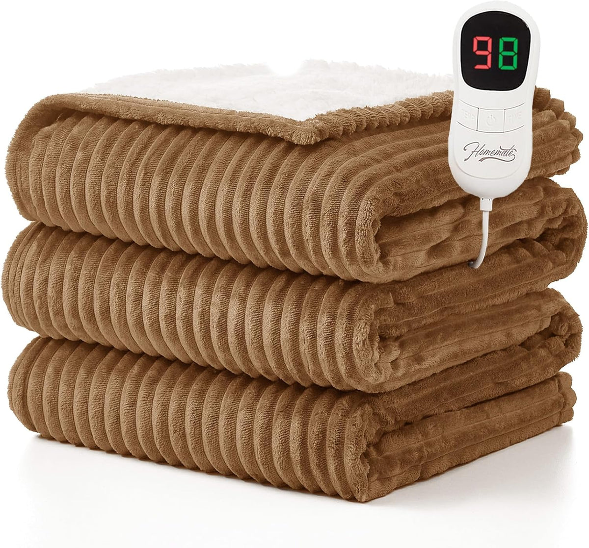 Homemate Striped Heated Blanket