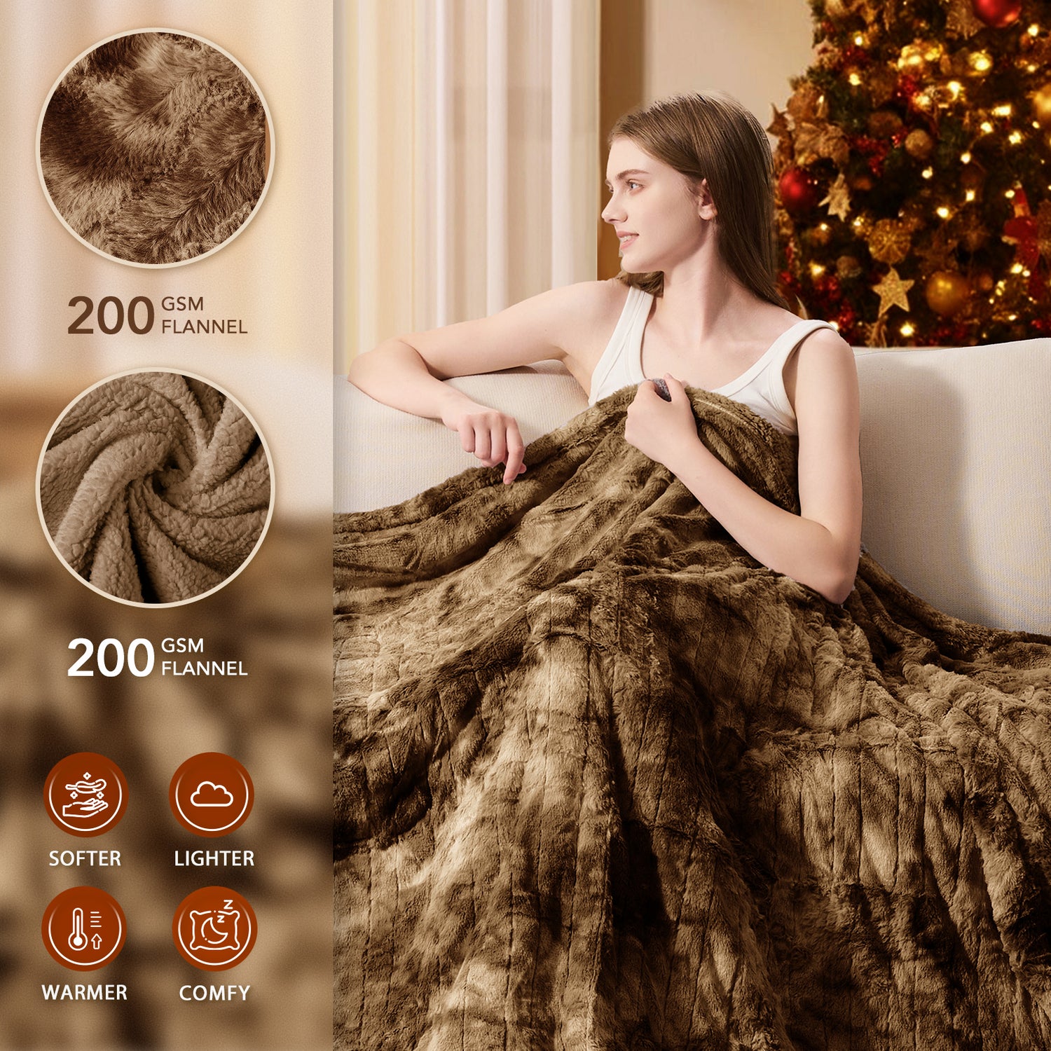 Luxe Plush Heated Blanket