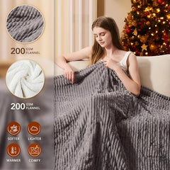 Homemate Striped Heated Blanket