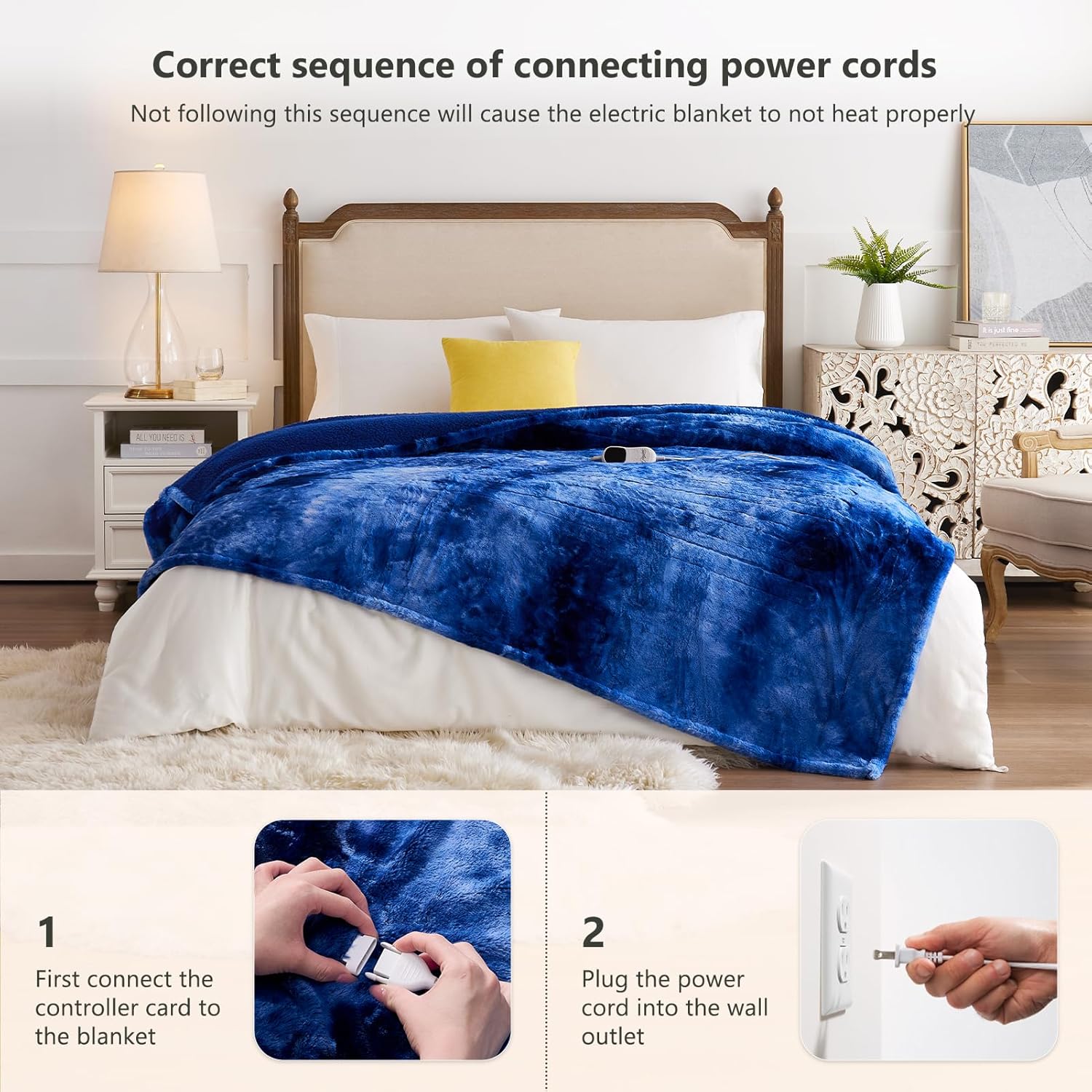 Homemate Marbled Heated Blanket