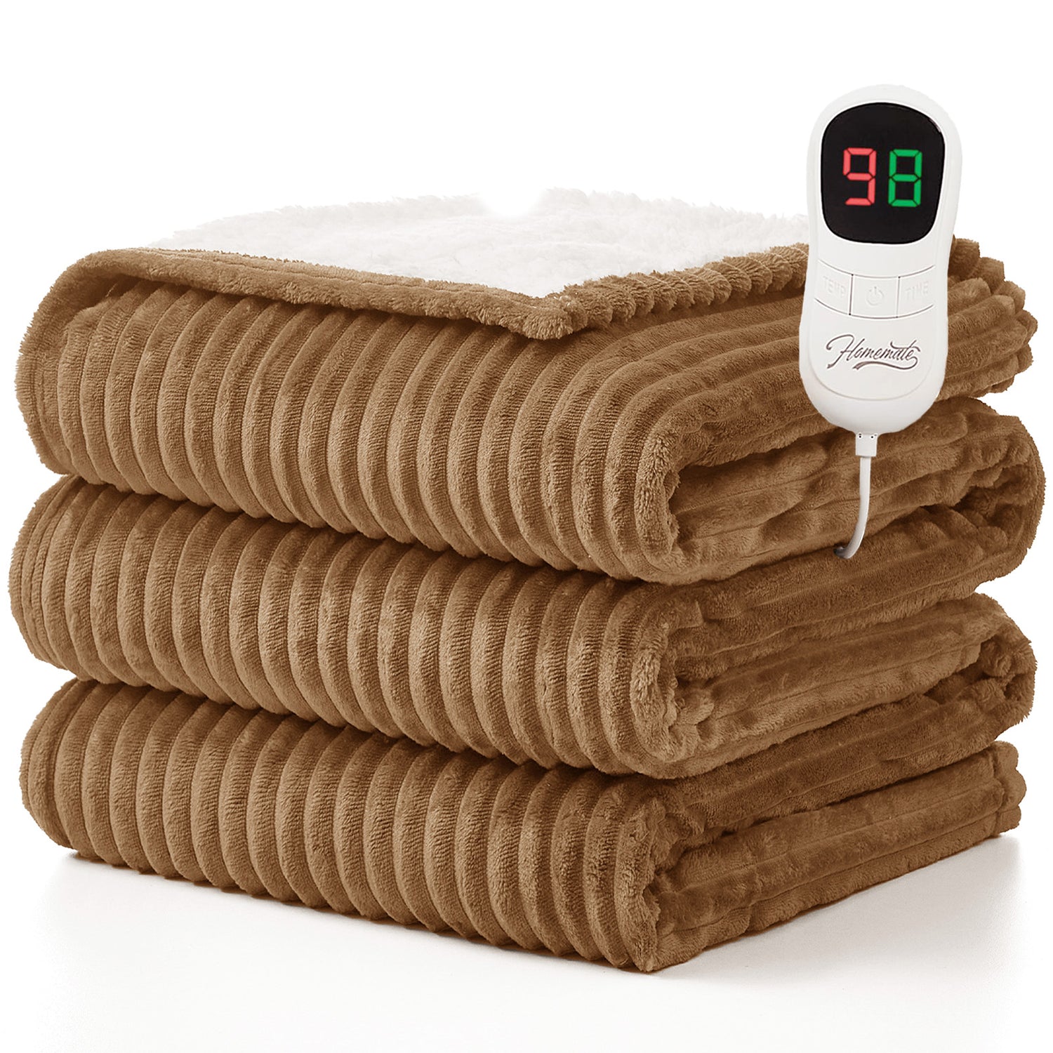 Striped Comfort Heated Blanket