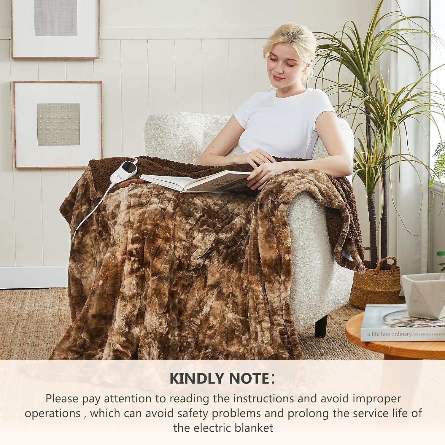 Homemate Marbled Heated Blanket