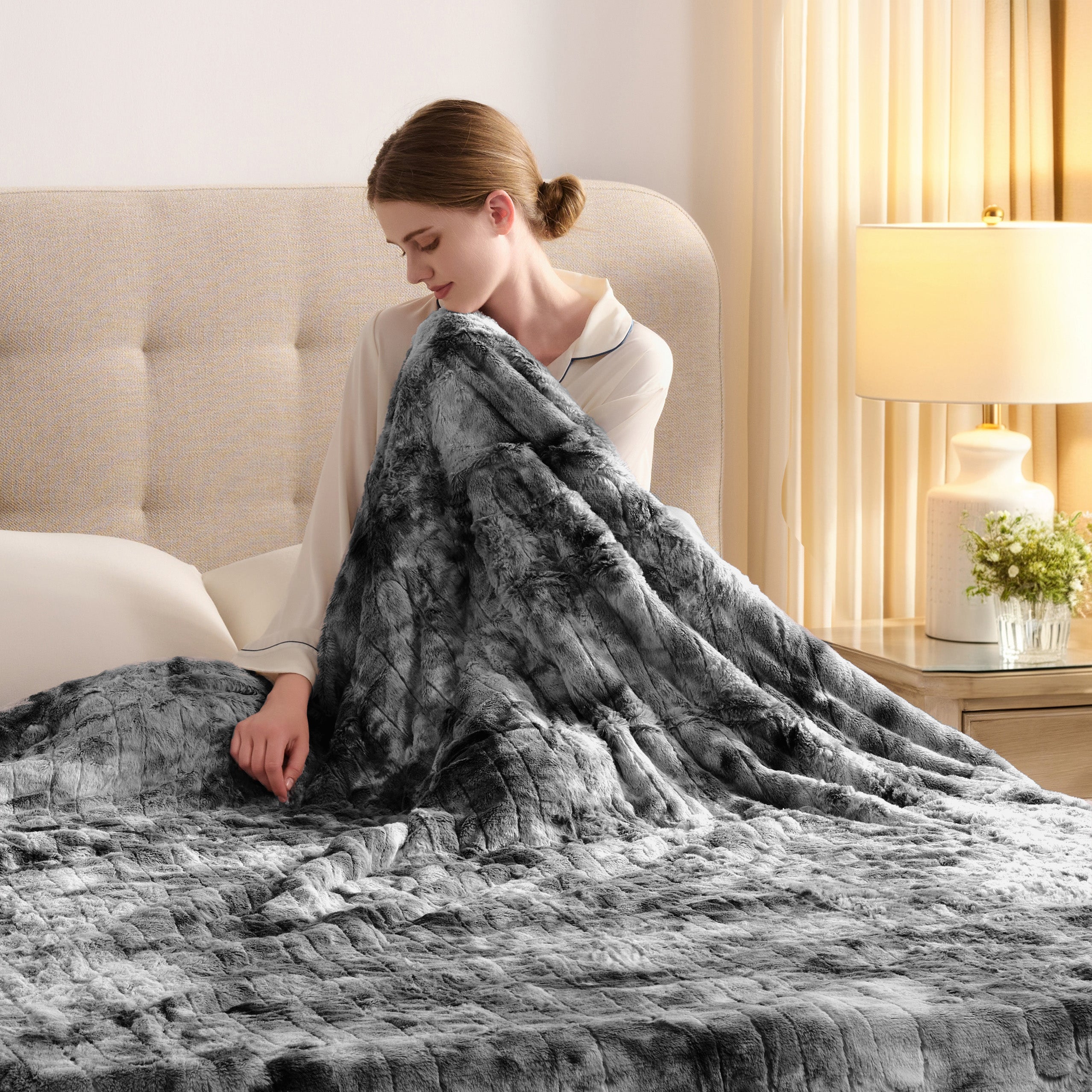 Homemate Marbled Heated Blanket