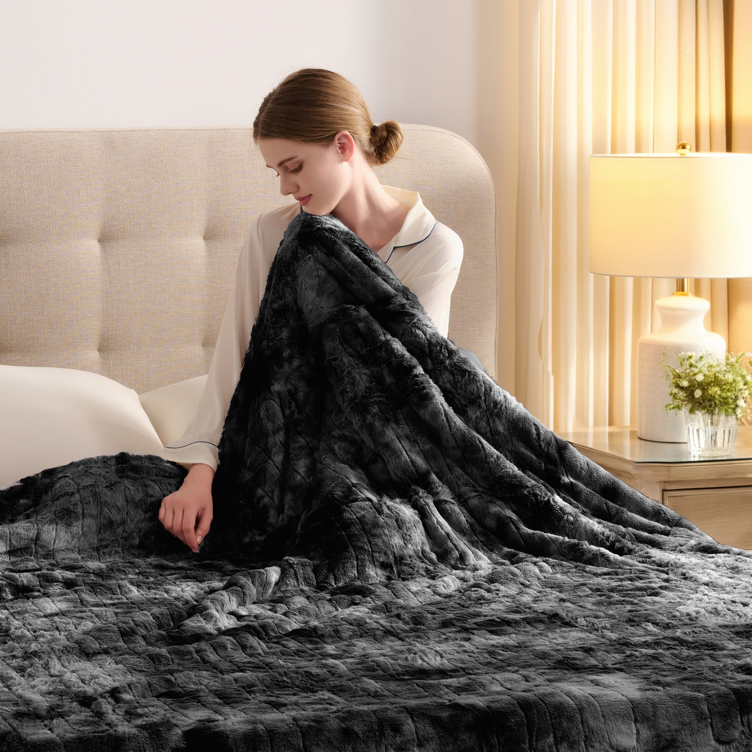 Homemate Marbled Heated Blanket