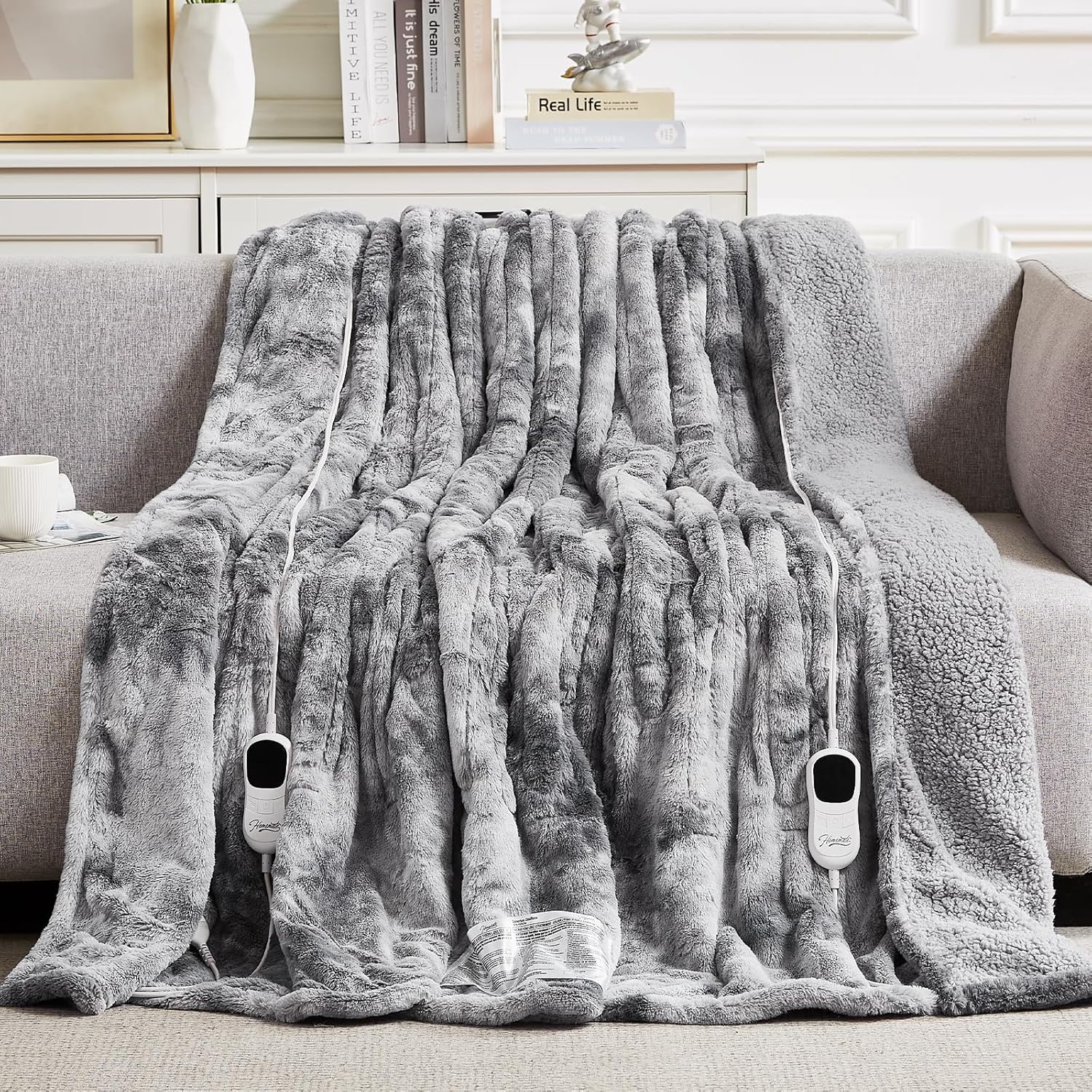 Homemate Marbled Heated Blanket