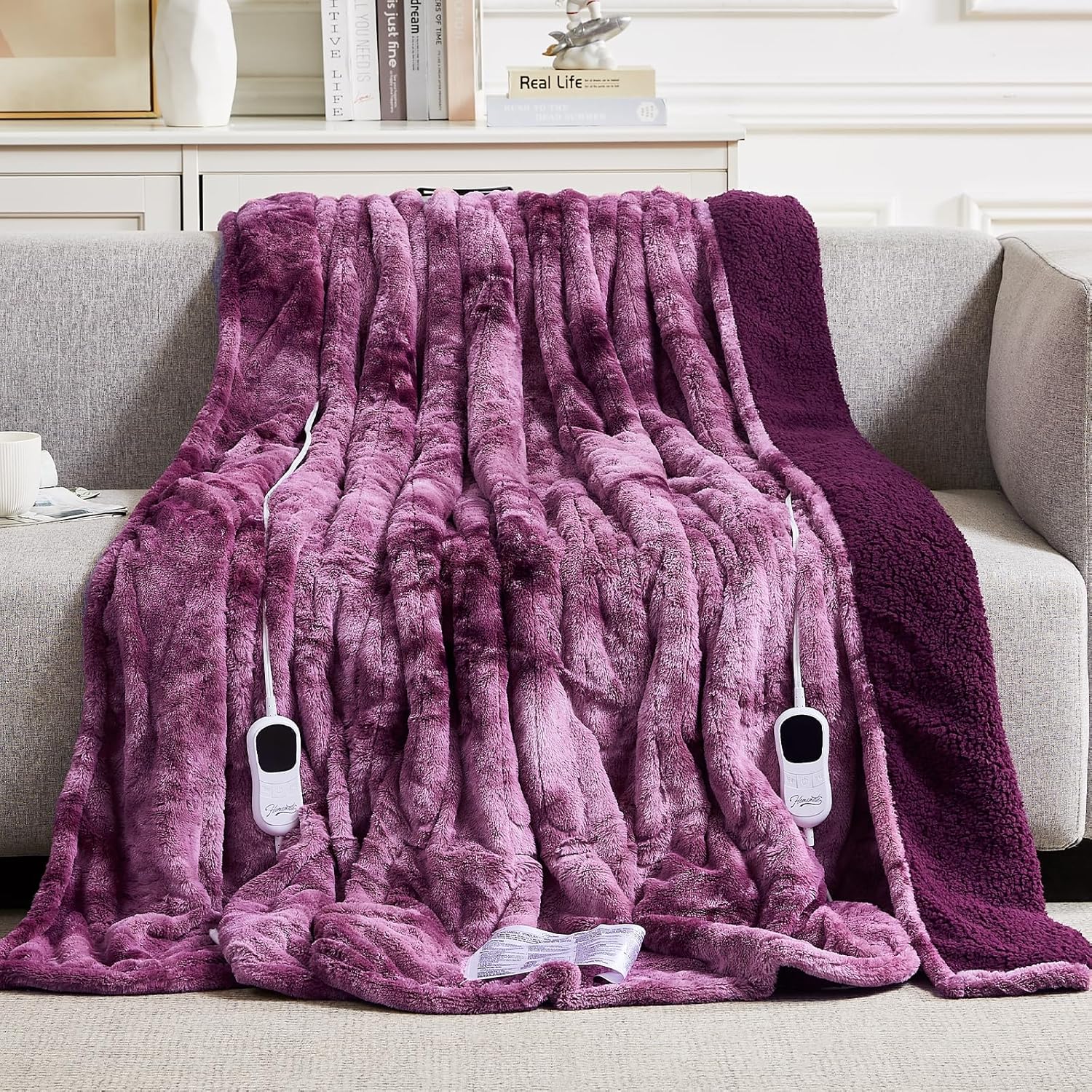 Homemate Marbled Heated Blanket