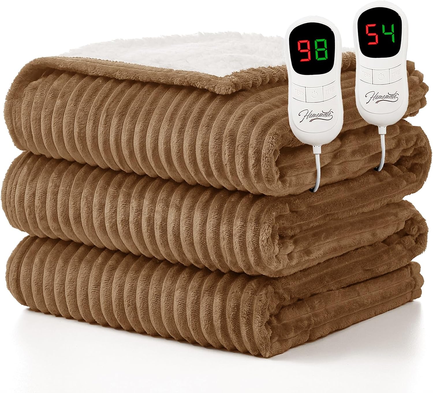 Homemate Striped Heated Blanket