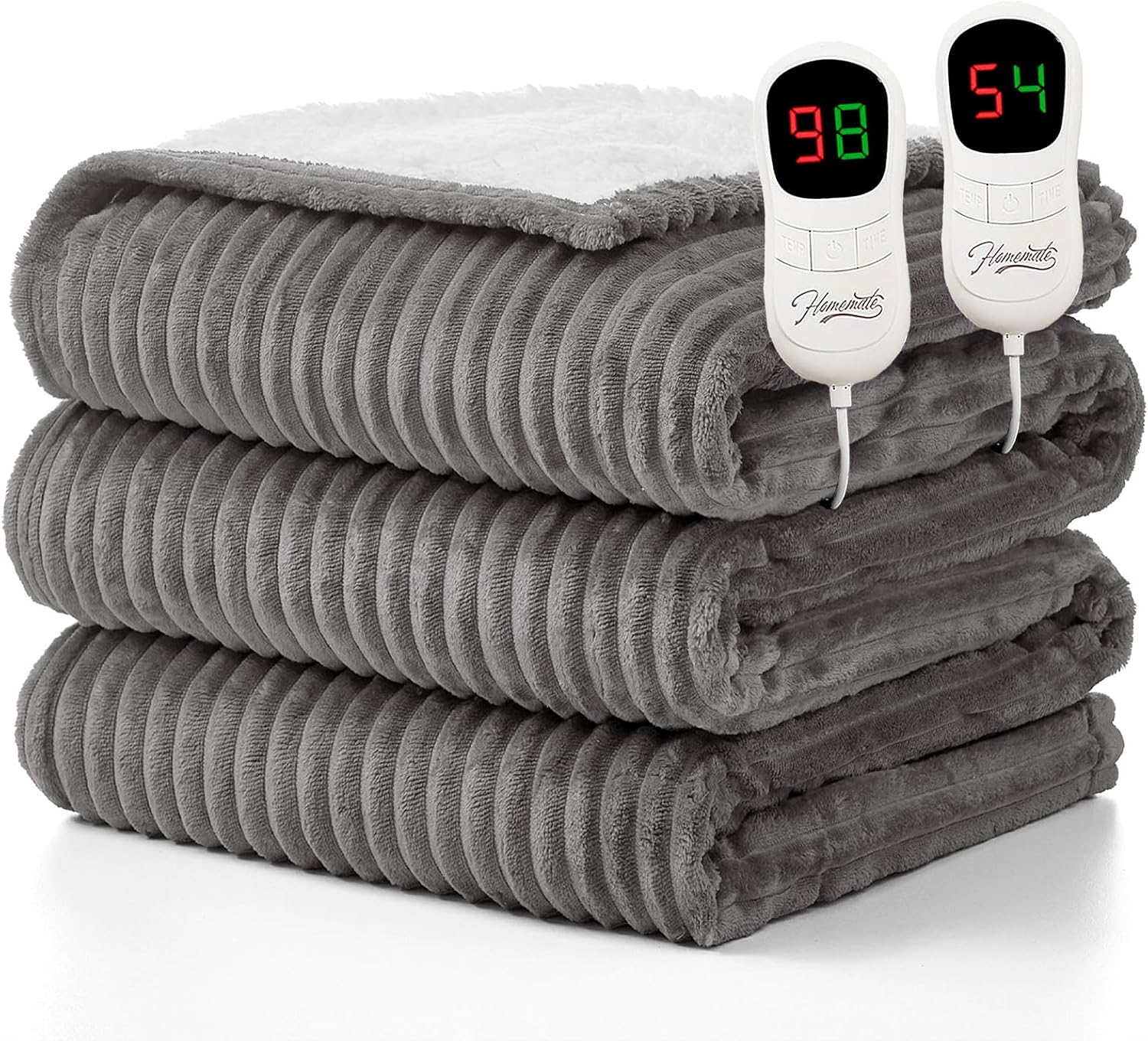 Homemate Striped Heated Blanket