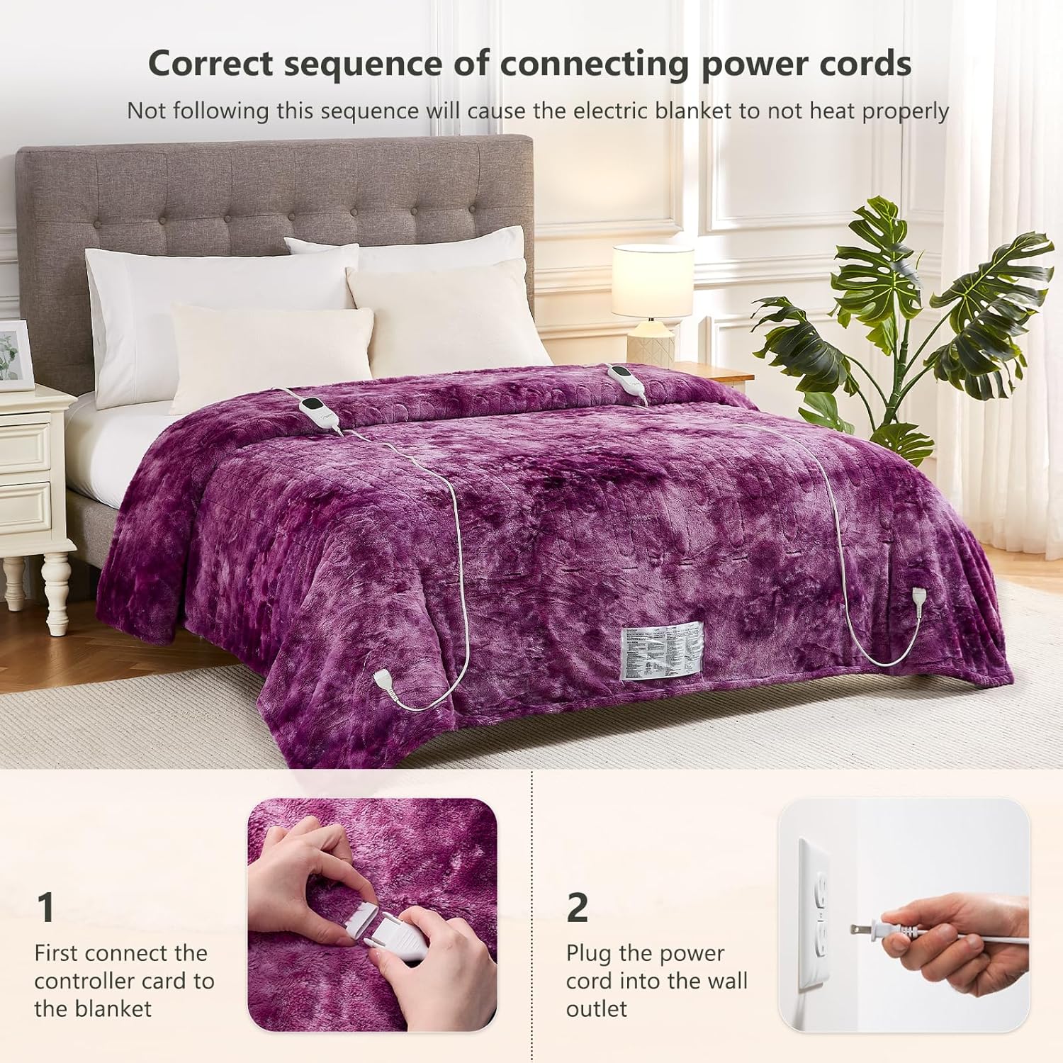 Homemate Marbled Heated Blanket